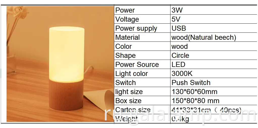 Инновационный твердый дерево светодиодный ночной свет для домашнего декора